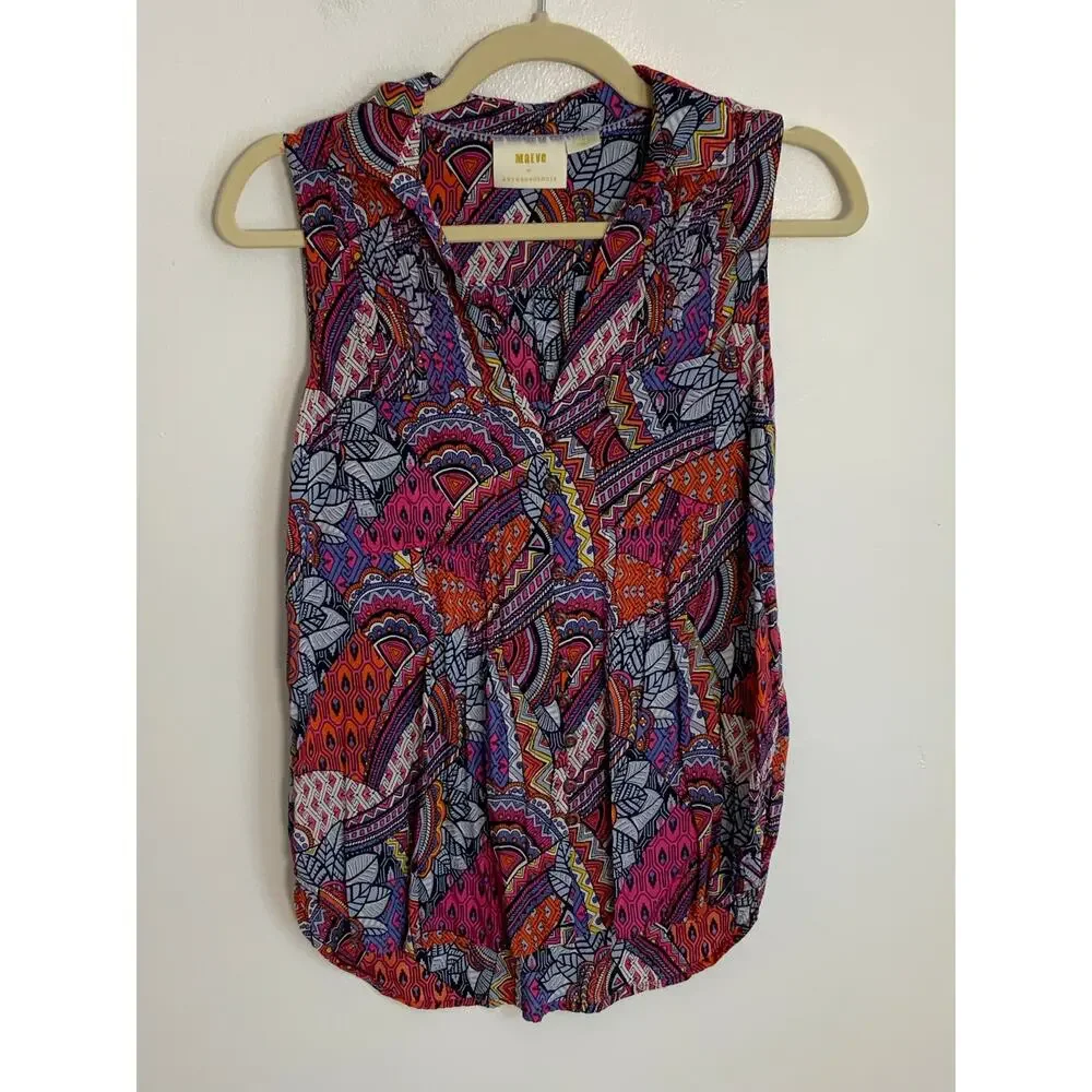 Maeve Whimsical‎ Pintucked Blouse size xs - Picture 6 of 9